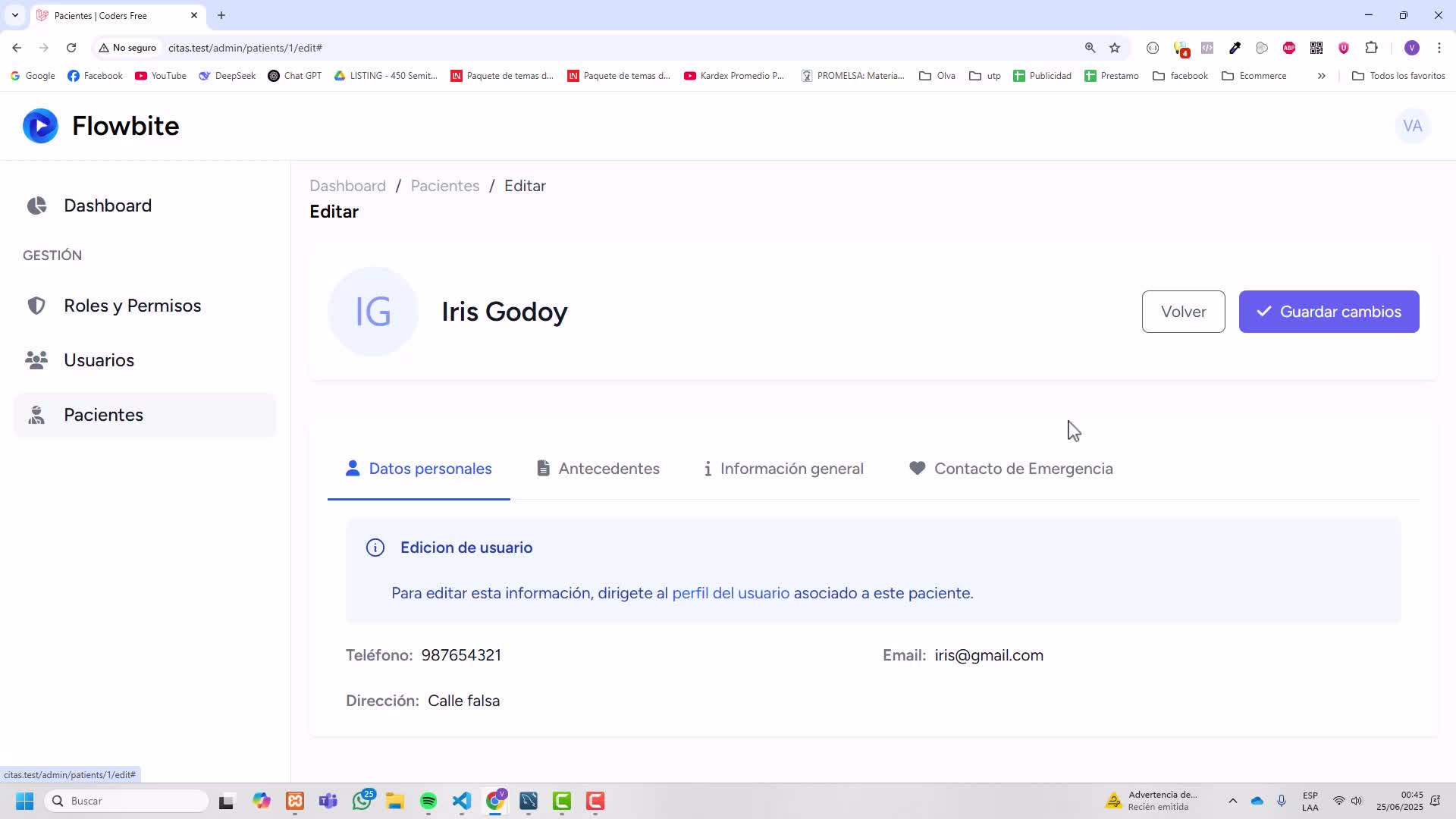 Crear componente para tabs