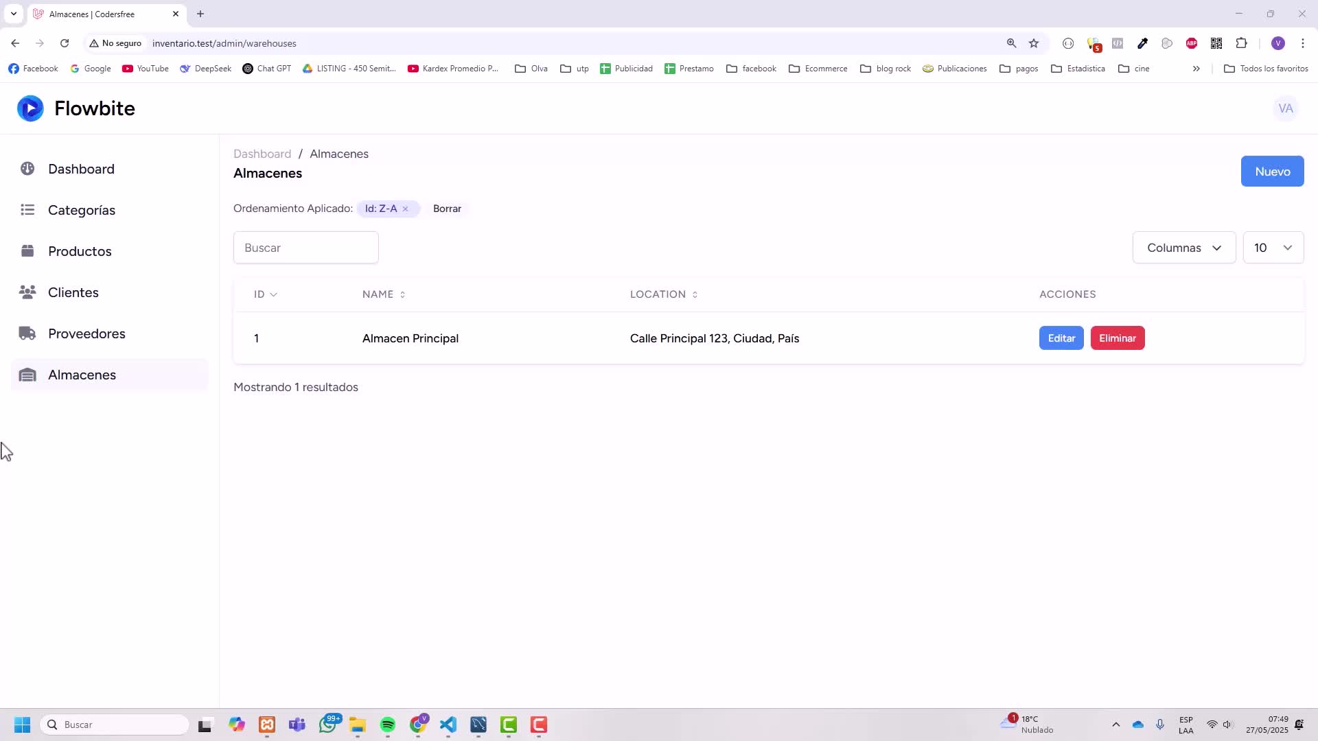 Reorganizar enlaces sidebar